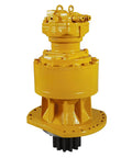 Top Shelf High Performance Hydraulic Swing Reducer Gearbox Compatible With Caterpillar Cat 374F Excavator Parts 3789543 And 3789544, heavy-duty yellow gearbox.