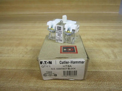 Heavy Duty Ht8a Normally Open Contact Block for Thirty Millimeter Push Buttons and Switches on packaging.