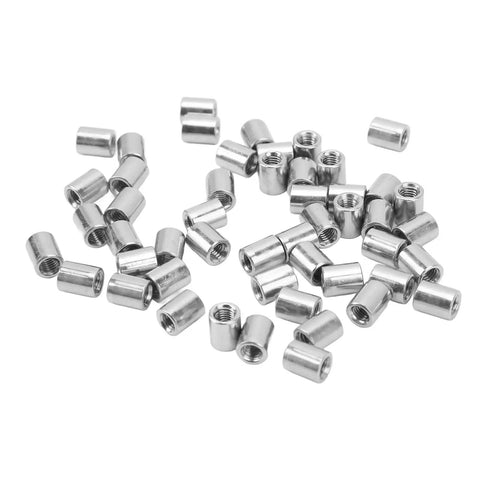 Ultimate 50-Piece M5 Threaded Coupling Nut Set Stainless Steel Round Connector Kit For Home Garage Pipe Repairs Heavy Machinery Fix It Up Fast, assorted