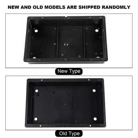 Comparison of new and old plastic box models for Arcade Cabinet Kit With Black Acrylic Panel And Case DIY Set Build Your Own Arcade Controller Box Replacement For Arcade Games Includes Screws Silicone Feet Plastic Box And Function Hole Layout For Start Coin And Buttons.