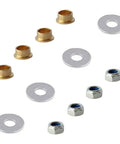 Door Hinge Pin And Bushing Repair Kit For 1999 Up GMC Sierra Silverado Chevy Truck SUV with zinc plated bushings and nuts