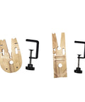 Parts of Pro Grade Desktop Jewelry Fixture Bench For Woodworking Clamps And Mobile Studio Use Solid Wood Alloy Workholding Device.