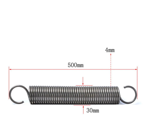 Badass Double Hook Tension Springs Crafted From Heat Tempered Steel Hella Strong Extension Springs 500mm long, 4mm wire.