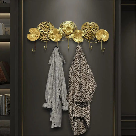 Heavy Duty Gold Wall Hooks For Hanging Coats Keys And Everyday Threads Solid Iron Art Decor Dead Simple Install Built Tough Reliable Knockout Home Organization Piece That Checks Every Box