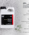 Keep Your Countertops Lookin Fresh With This Premium Water Based Quartz Sealer That Straight Up Locks Out Oil And Stains On Indoor Outdoor Quartzite Counters Floors Walls And Furniture In A Hassle Free Pint bottle on speckled surface.
