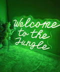 Welcome to the Jungle Neon Sign LED Wall Decor For Entryway Porch Bedroom Home Party Wedding Green 21.65 Inch By 14.57 Inch
