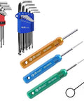 Two Piece Tool Bundle With ST5211 Pin Removal Kit And ST5212 22 Piece Allen Wrench Set Plus SAE Metric Ball End Hex Key Set In S2 Alloy Steel HRC 58 62 For Auto Repair And DIY Pro Gear