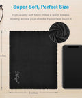 Mcyye black microfiber cleaning cloth, 6x7 inches, for glasses and electronic screens