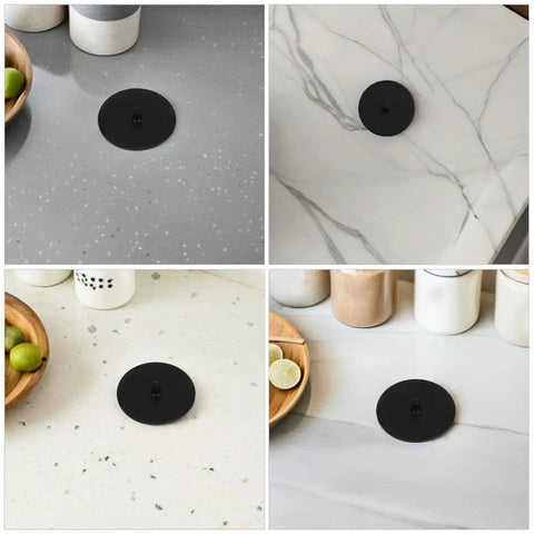 Espresso Machine Cleaning Disc 50mm Silicone Blind Filter Backflush Pad on various kitchen countertops