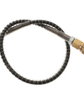 High Pressure Pump Hose Quick Connect Metal Coil Air Inflation Tube Works With Pressure Washers Compressors Plus Accessories Slick Easy Fit Fast Setup Efficient Home Garage Cleaning Tire Inflation And Fits Standard Nozzles Spot On Works Like A Charm. black coiled hose with brass quick-connect fitting