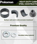 Pro Grade Power Steering Pulley Puller And Installer Kit parts with anti-corrosion steel components, hub diameter adapters shown.