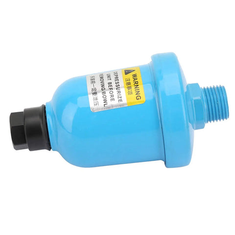 Automatic Air Compressor Drain Valve G1/2 Inlet 1.0 MPa Die Cast Aluminum Auto Drainer shown on white background