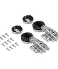 2 Pack Easy Folded Corner Cabinet Hinges For Kitchen, Bedroom, And Closet Doors, Tool Free Installation with screws and mounts
