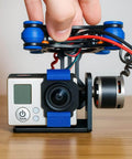 Low KV Brushless Gimbal Motor 2208 90KV With 3mm Shaft For 100 200g GoPro3 RC Quadcopter installed on camera rig
