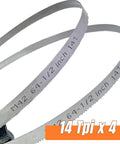 4 Pack Bandsaw Blades For Metal Cutting Bi Metal M42 64.5 Inch Long 0.5 Inch Wide 0.02 Inch Thick 14 TPI Built Tough High Speed Steel