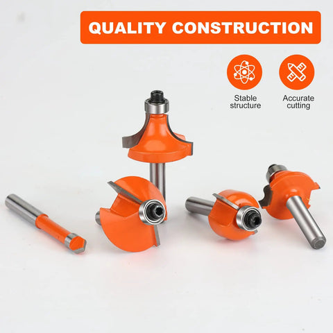 Multi Purpose Router Bit Set For Woodworking 15 Piece Kit With 1 Quarter Inch Shank Perfect For Newbies showcasing quality construction