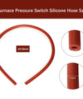 Close-up of High Temperature Silicone Vacuum Tubing Hose Line Three Sixteenth Inch ID By Nineteen Inch Length For Furnace Pressure Switch Hose
