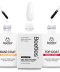 HEMA Free Gel Polish Set With Base Coat And Top Coat For Sensitive Nails White Gel Nail Polish 15ml bottles with droppers