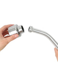 Hands assembling the 18 Inch Soft Rain Watering Wand With Shut Off Valve, Lightweight Durable Metal Gardener Sprayer attachment.