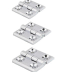 Rotating Concealed Door Hinges 1 Pack, Zinc Alloy Butt Hinge With 40mm 50mm 60mm Options, Silver Aluminum Finish