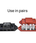 Beefy 400 Amp Busbar With Six M8 Studs For Parallel Battery Banks Rock Solid 600 Volt Handling Dual Pack