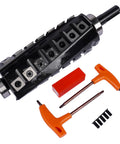 Badass Six Inch Spiral Cutter Head Replacement For Professional Jointer Work With Four Row Twenty Eight Carbide Inserts and tools.