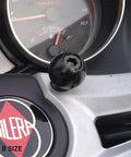 Motorcycle Handlebar Clamp Base With M8 Bolts And A 1 Inch Ball Mount For Phone GPS And Camera Mounts, B Size on dashboard