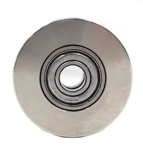 Heavy Duty 2.7 Inch 304 Stainless Steel Sliding Gate Roller Wheel Bearing With V Groove Guide Pulley front view