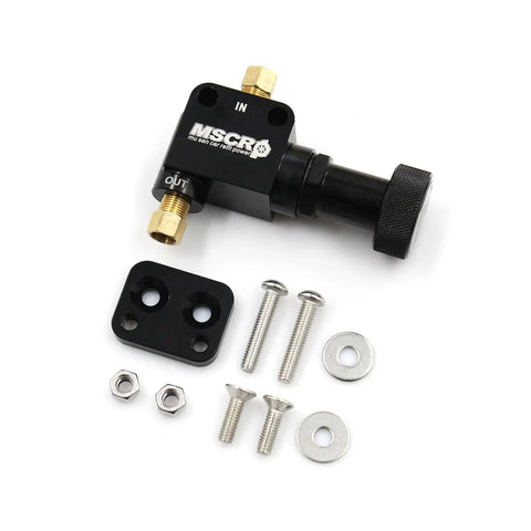 Universal Adjustable Billet Aluminum Knob Proportioning Valve Kit With Bracket For Under Floor Master Cylinders Fine Tune Brake Line Pressure