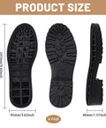 Women Leather Shoes Replacement Rubber Soles Full Out Non Skid Wear Resistant 1 Pair Black Outsole with Raised Grain Pattern