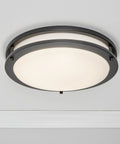 14 Inch LED Flush Mount Ceiling Light Fixture With 5 CCT Selectable 2700K To 5000K, Dimmable Indoor Round Kitchen Ceiling Light, 1900 Lumens, 90 Watt Equivalent, Black Finish, Easy Install