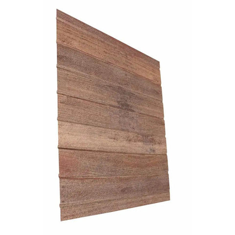 Designer PVC Ceiling Tiles 2x2 Drop-In Wood Look 10 Piece Set with angled view of single wood-look panel
