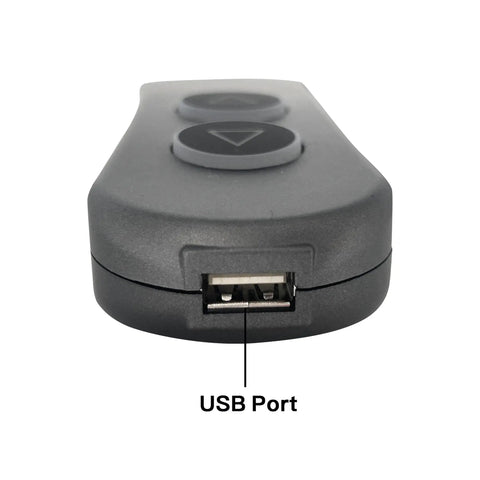 Remote Hand Control For Power Lift Chairs And Recliners With USB Backlight, Two Button Five Pin Prong Plug, USB port close-up
