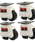 Run Like A Dream Heavy Duty Swivel Casters Set Of Four With Grab And Go Locking Brakes and Flat Base Mounts for heavy equipment.