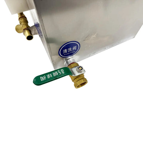 Close-up of purging valve on Hardcore 110 Volt Oil Water Separator For Cnc Machining Centers And Coolant Recycling Pro Gear.