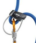 Verso Belay Device Crazy Light Climbing And Rappelling Gear for single half and twin ropes, 55 grams, grey with blue rope