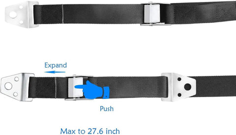 Heavy Duty Metal Anti Tip Straps Keep Your Furniture Locked Down Tight With Adjustable Wall Anchors, showing straps with adjustable clips.