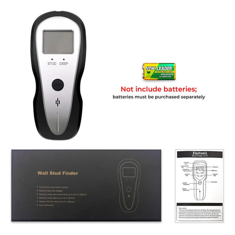 No Sweat Electronic Stud Finder With Bright LCD Display And Heavy Duty Deep Scan To Nail Center Edge Spots On Wood Metal Studs Joists Live Ac Wiring And Pipes In Drywall Tasks Smoothly