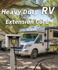 Road Warrior Heavy Duty 15 Foot 50 Amp Rv Ev Extension Cord Featuring Nema 14 50 Plug And Socket at an RV site.