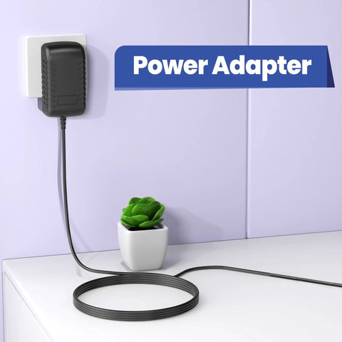 AC DC Adapter For Sewing Machines 6V Power Supply With 1.2M Cord plugged into wall socket