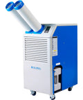 Built Rock Solid Water Cooled Portable Air Conditioner Dropping Legit 16000 Btu Chill For Shops Without Messy Vents Plus Heavy Duty Swivel Casters For Easy Rolling with dual hoses and casters.