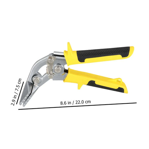 Pro Grade Hand Seamer Tool with yellow ergonomic grips for ductwork, wide plate bender, and easy clamping for precision metal fabrication.
