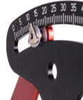 Close-up of Pro Grade Spoke Tension Meter For Bicycle Wheels Aluminum Alloy Measurement Tool with indicator scale.