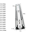 Heavy Duty Push To Open Drawer Slides Full Extension Ball Bearing Runners Industrial Grade Telescopic Cabinet Guides 34 Inch Dimensions and Specifications