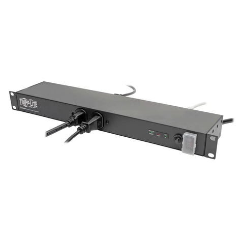 12 Outlet Rackmount Isobar Surge Protector PDU With 15 Amp 3840 Joules 15 Foot Cord And Five To Fifteen P Plug 1U Rack Mount