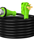 Long 50 Foot 4 Prong Dryer Extension Cord Built Tough NEMA 14 30P To NEMA 14 30R 30 Amp STW 10 AWG Four Conductor Power Cord