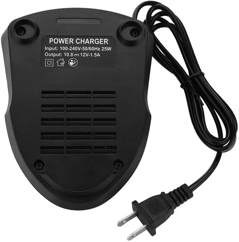 Replacement 12V Li Ion Charger For AL1115CV AL1130CV Batteries BAT411 BAT412A 10.8V Pack US Plug Fast Charge Back View