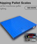 Beefy Industrial Floor Scale For Warehouses And Shipping, 36 by 36 Inch Steel Pallet Scale with digital display