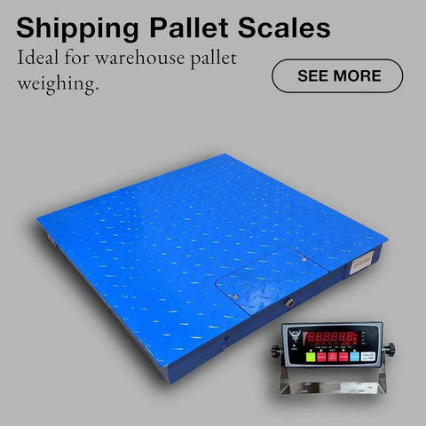 Beefy Industrial Floor Scale For Warehouses And Shipping, 36 by 36 Inch Steel Pallet Scale with digital display