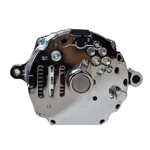 Rear view of 1G Style High Output 110 Amp Alternator for Ford 1965 1989 V6 and V8 Models 1 Wire 10SI Compatible with Single Groove Drive Belt